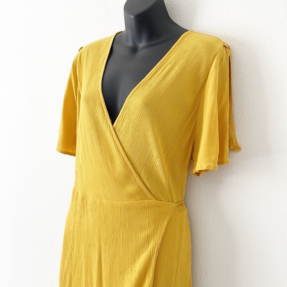 Yellow Wrap Maxi Dress - Picture 14 of 16